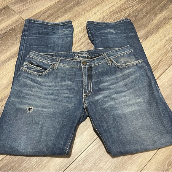 Robin’s Jeans embellished distressed straight leg jeans size 40 x 34 - Picture 3 of 11